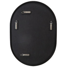 White Peyton Oval Stainless Steel Wall Mirror
